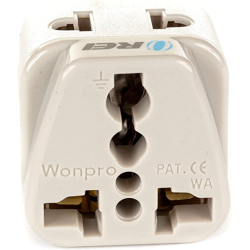 OREI India to Brazil (Type N) Travel Adapter Plug - 2 in 1 - CE Certified - RoHS Compliant - White Color (DB-11C) - Image 2