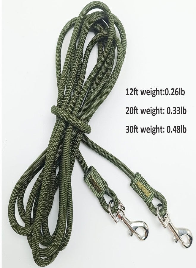 Hoanan 12/20/30 FT Tie Out Rope for Small Dogs Up to 35 Pounds, Long Cat Leash for Yard, Lightweight Tether Escape Proof Training Walking Outdoor Lead for Puppy Pets, Small Animals (30ft, Olive) - Image 4