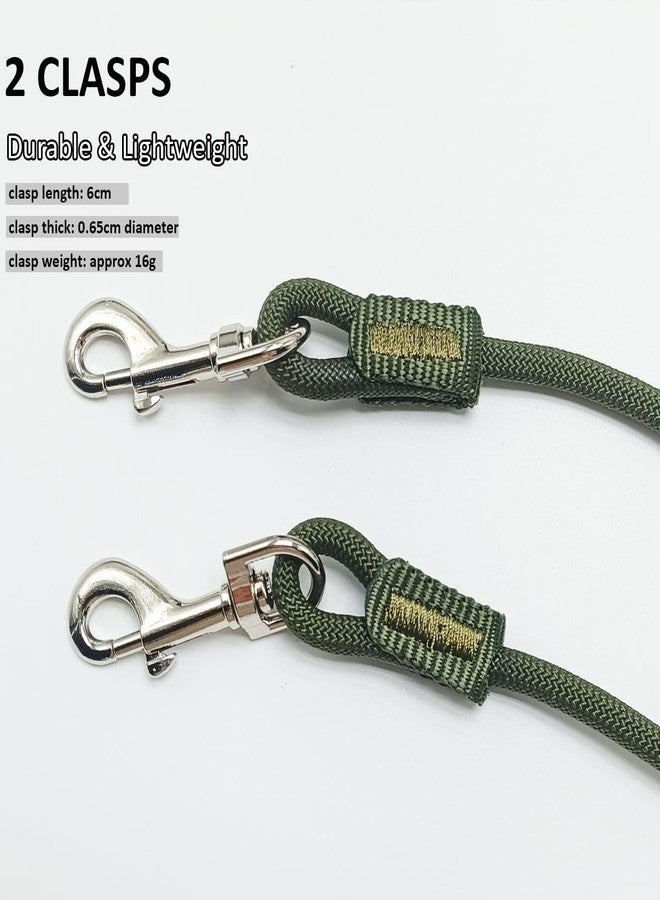 Hoanan 12/20/30 FT Tie Out Rope for Small Dogs Up to 35 Pounds, Long Cat Leash for Yard, Lightweight Tether Escape Proof Training Walking Outdoor Lead for Puppy Pets, Small Animals (30ft, Olive) - Image 2