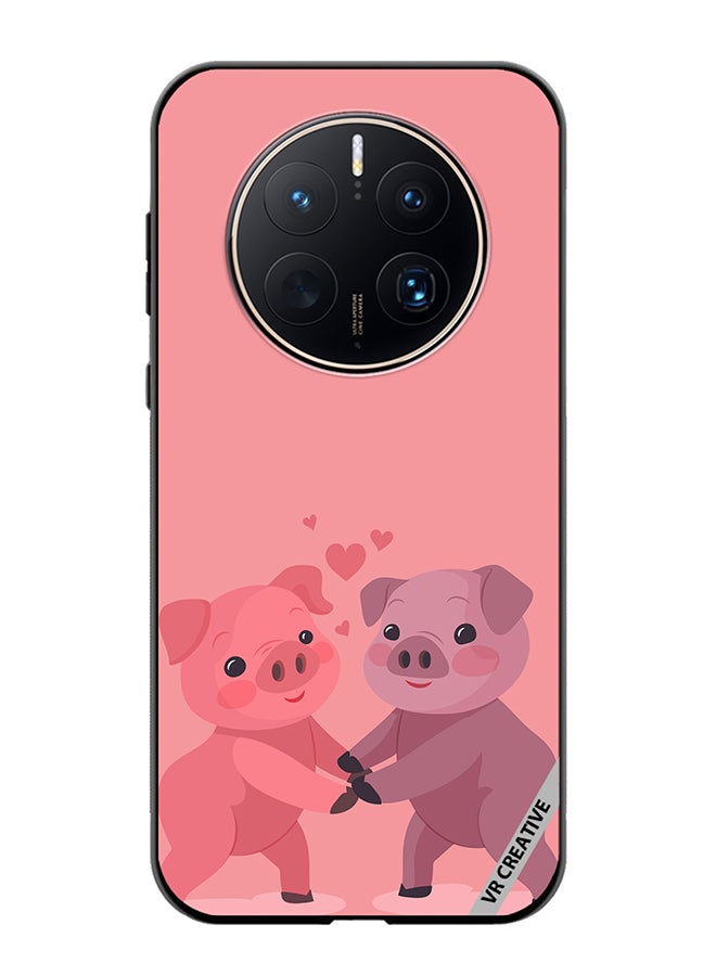 VR CREATIVE Protective Case Cover For Huawei Mate 50 Pro Love Pig Design Multicolour - Image 1
