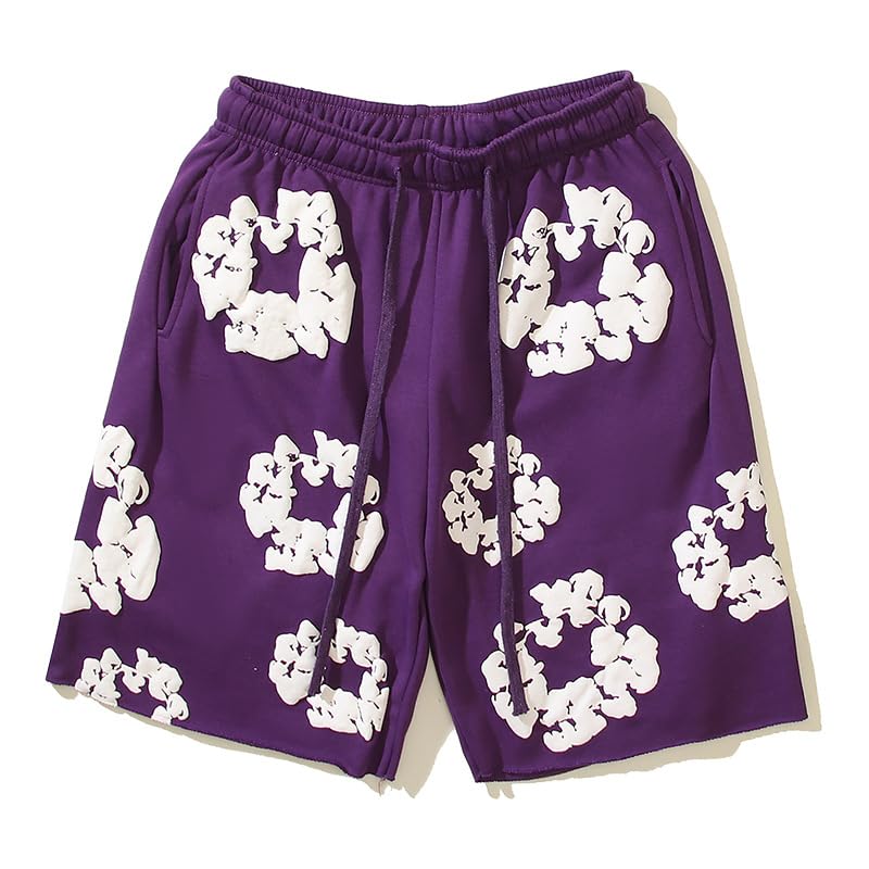 Sudiup Y2K Men's Shorts Women's Foam Sports Shorts Hip hop Pants (Coffee,XL,X-Large) - Image 5