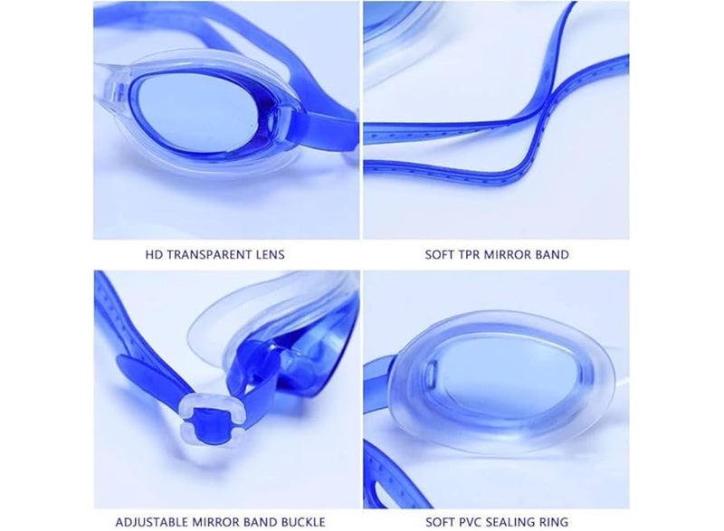 Get ready for adventure: Children's swimming goggles for an unforgettable experience. These adult-sized swimming goggles for kids offer anti-fog and UV protection without leakage, providing clear vision. - Image 3