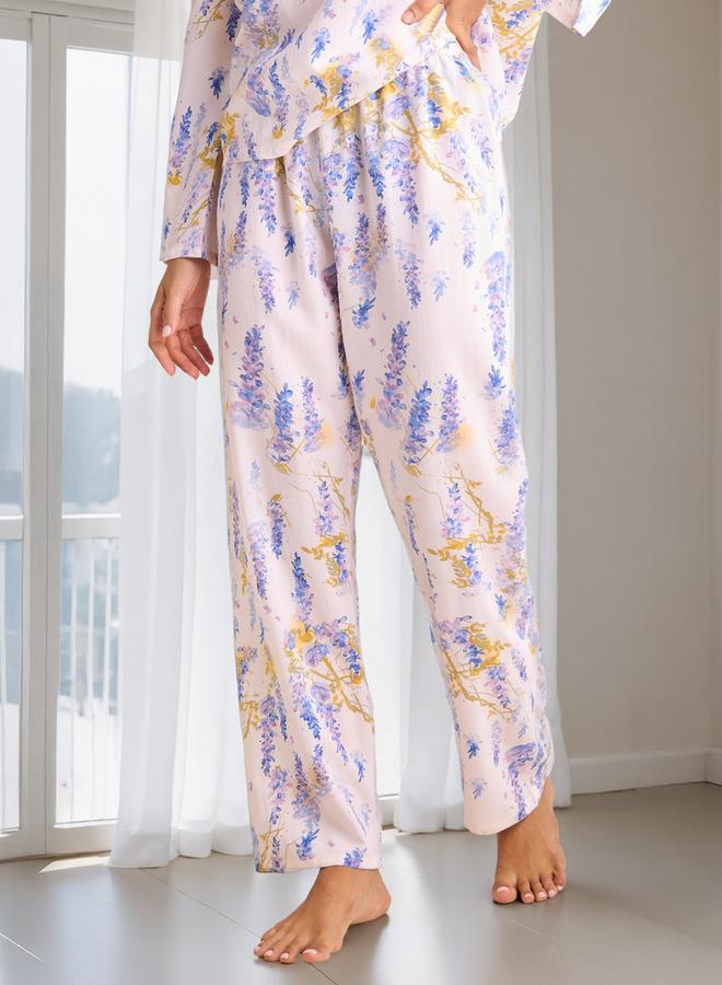 سبلاش فيڤ طقم بيجامة بطبعة زهور - Image 3