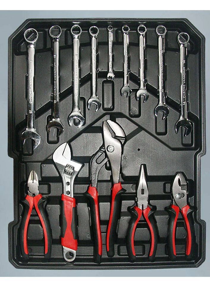 DubaiGallery Tool Box With Hand Tool Sets For Garage Storage Tool Cabinet Trolley Box - Image 2