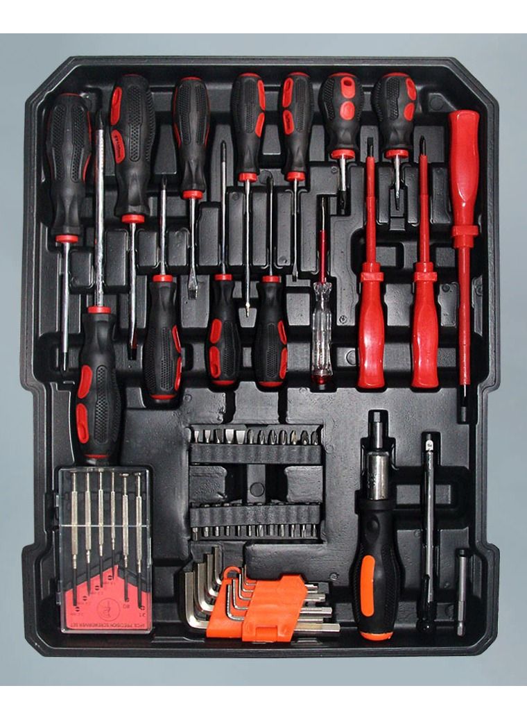 DubaiGallery Tool Box With Hand Tool Sets For Garage Storage Tool Cabinet Trolley Box - Image 3