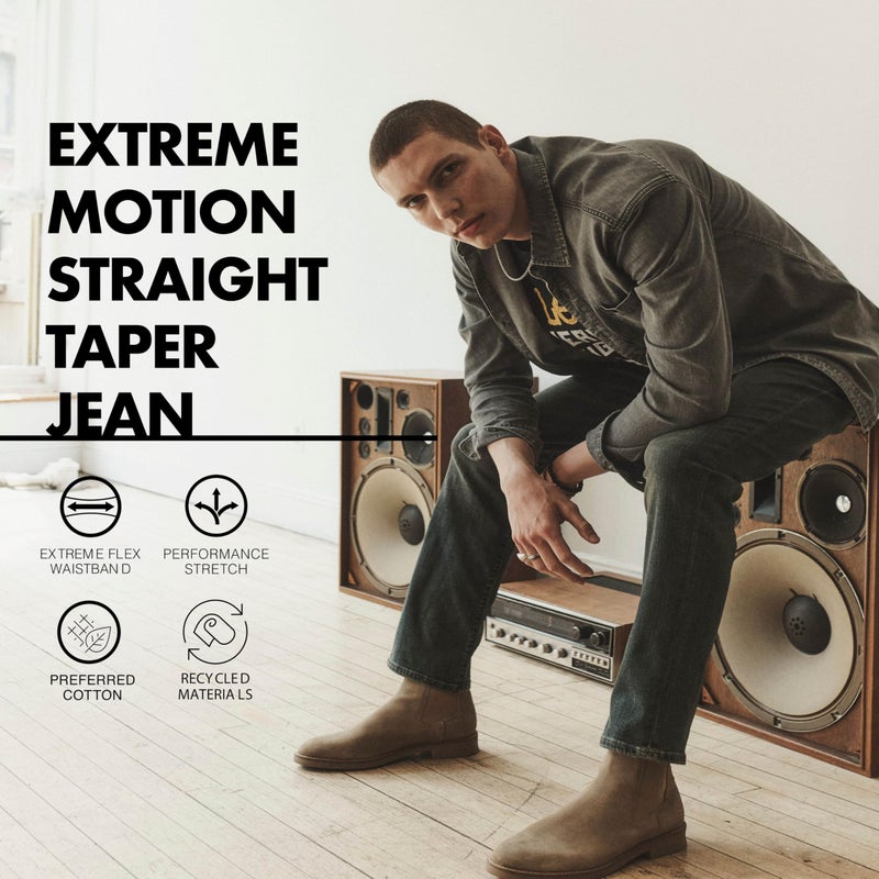 Lee Men's Extreme Motion Straight Taper Jean Cougar 36W x 29L - Image 3