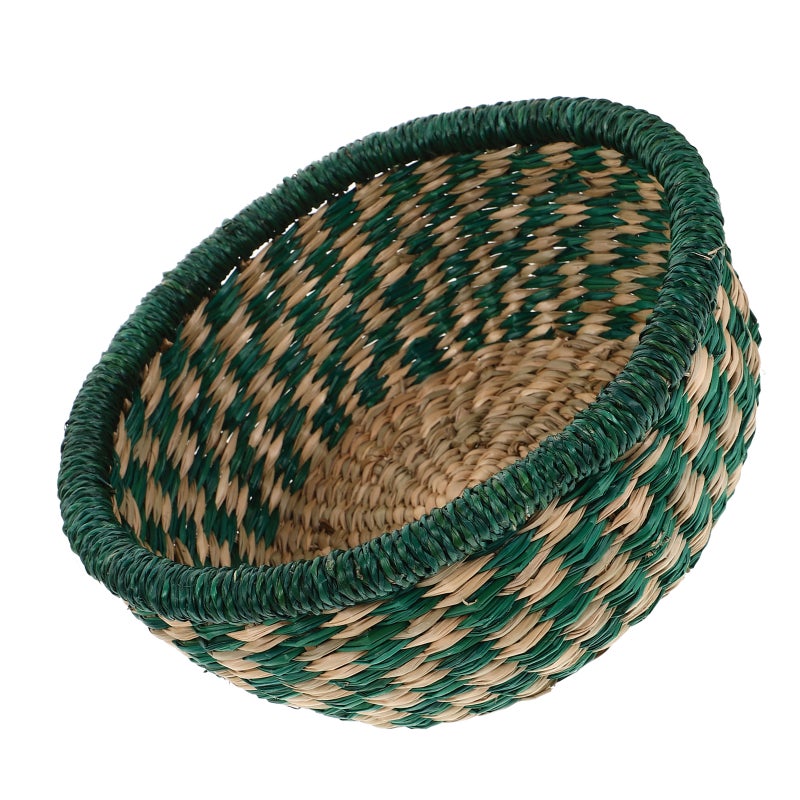 2pcs Handwoven Seagrass Storage Basket for Kitchen Snacks Round Wicker Tray for Coffee Table Decorative Basket for Home Decor - Image 4