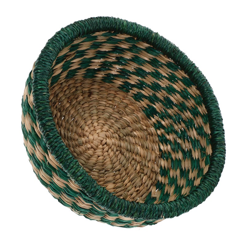 2pcs Handwoven Seagrass Storage Basket for Kitchen Snacks Round Wicker Tray for Coffee Table Decorative Basket for Home Decor - Image 5