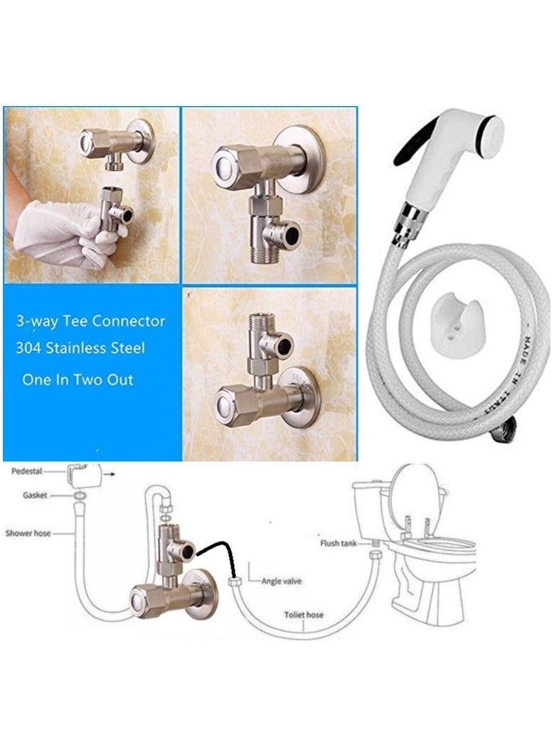 Complete white Italian bidet + two-way copper adapter + 10-meter home hose for washing the air conditioner and filling the desert air conditioner with water. - Image 2