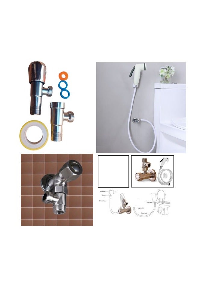 Complete white Italian bidet + two-way copper adapter + 10-meter home hose for washing the air conditioner and filling the desert air conditioner with water. - Image 4