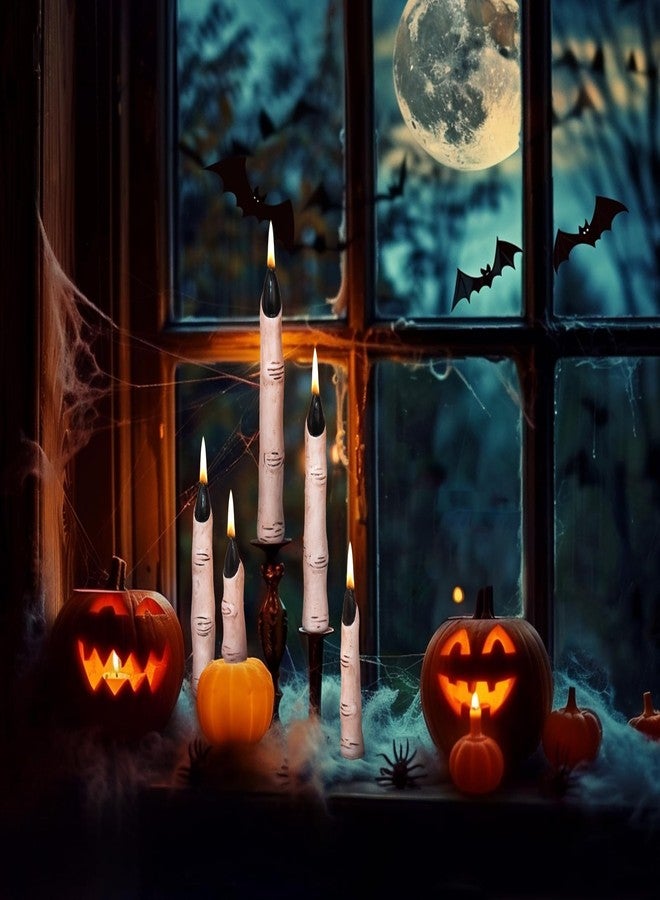 SOUNDVALUE Witch Finger Candles, Creepy Bleeding Halloween Taper Candle, Realistic Halloween Decor, Spooky Blood Drip Candle Set for Party Indoor Gothic Decor - Image 3