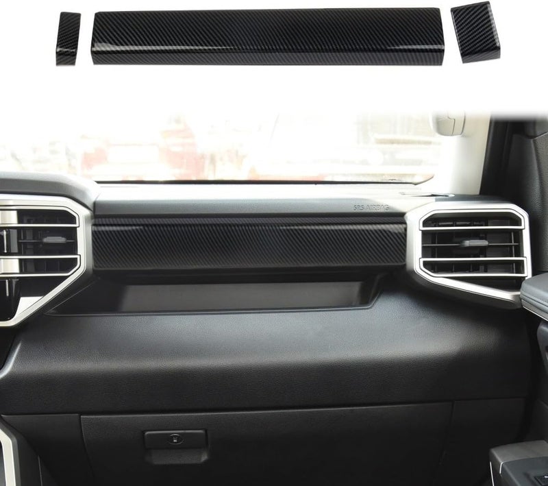Fewshaw Carbon Fiber Interior Control Dashboard Panel Cover Trim for Toyota Tundra 2022+ - Image 1