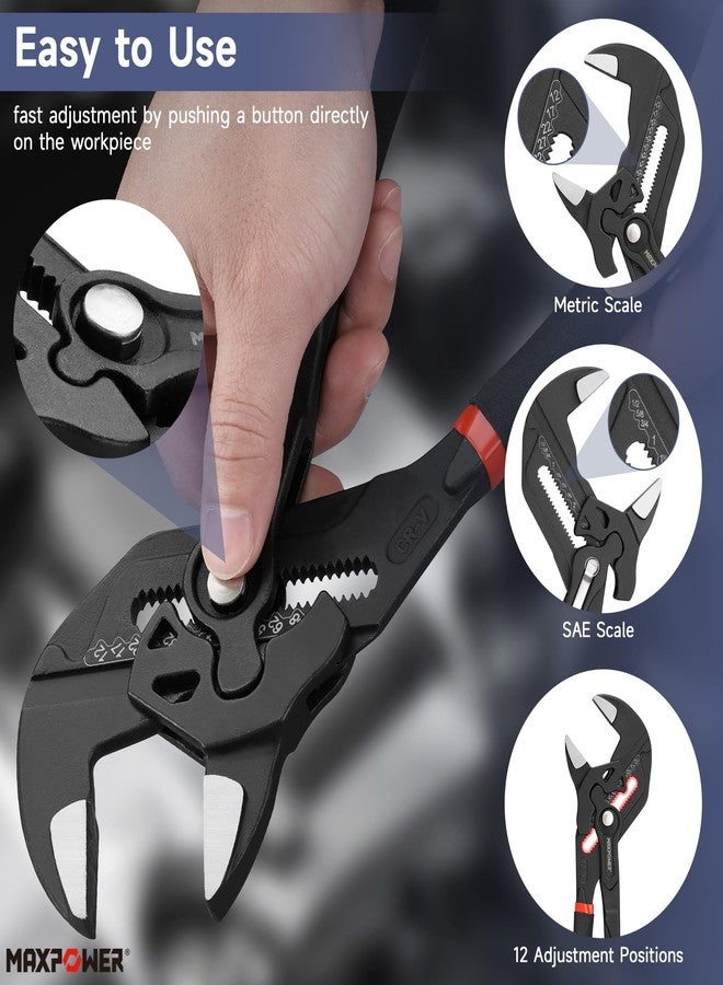 MAXPOWER 3 Pieces Pliers Wrench 7 inch 10 inch 12 inch - Image 4