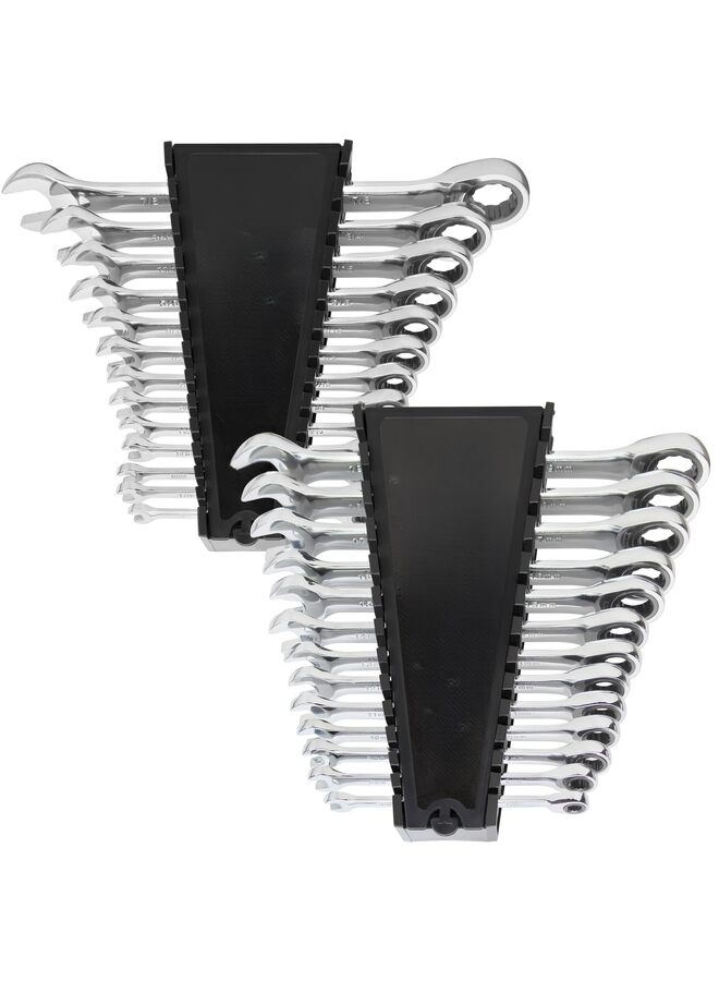 Ratcheting Wrench Set With Inch Metric Speed Wrenches And Quick Access Organizer Our standard in combination sets from gear to tip Ratchet Wrenches Set 26PCS 