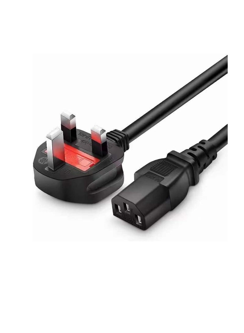 Terabyte Computer Printer and LCD Monitor UK 3 pin High Quality Power Cable with Protection Fuse 1.5m - Image 1