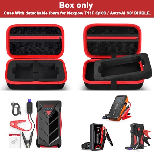 PAIYULE Case for NEXPOW T11F, Case with Detachable Foam for NEXPOW Q10S for AstroAI S8 for BIUBLE for BUTURE Car Jump Starter, Portable Holder for Jump Start Battery Power Pack(Box ONLY) - Image 2