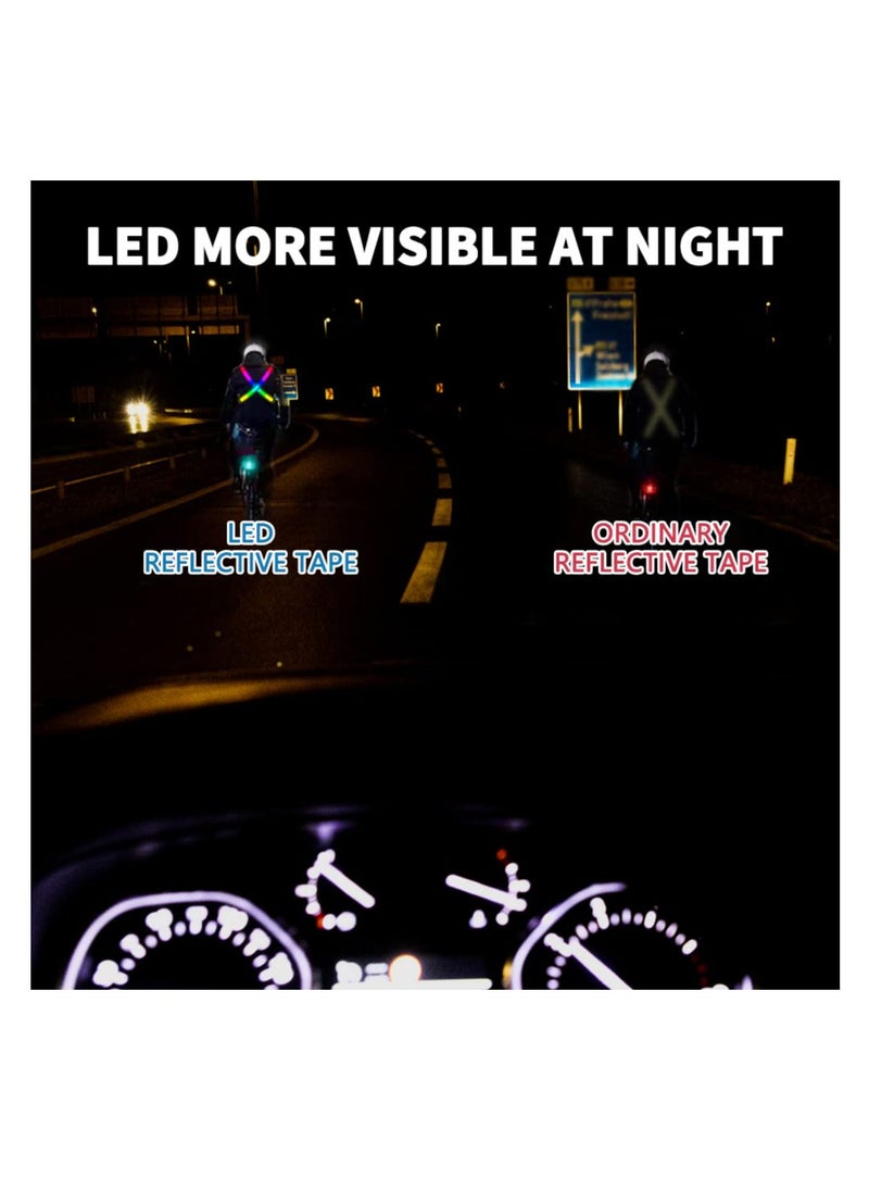 Generic - High Visibility Reflective Running Belt with USB Rechargeable Safety Light, Adjustable Size Reflective Sash for Nighttime Running and Walking, Ideal for Outdoor Activities. - Image 1