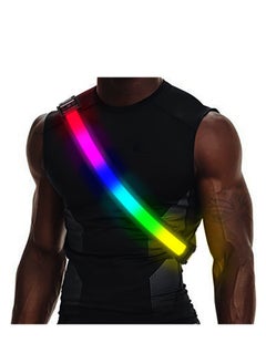 High Visibility Reflective Running Belt with USB Rechargeable Safety Light, Adjustable Size Reflective Sash for Nighttime Running and Walking, Ideal for Outdoor Activities.