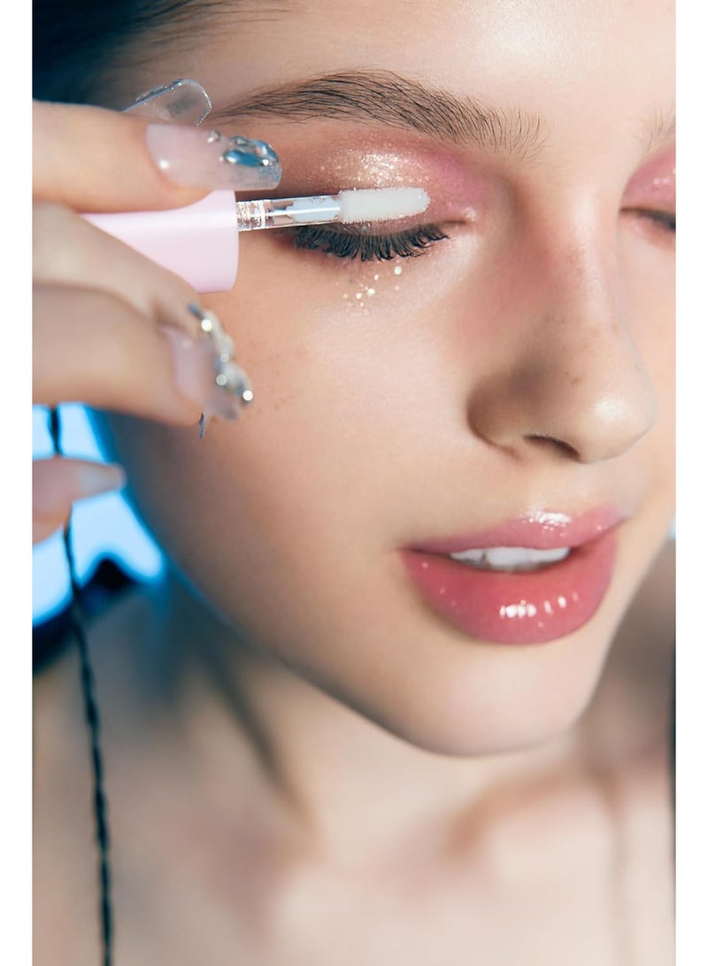 COLORGRAM COLORGRAM Milk Bling Shadow 12 Humming Coral | Pigmented Glistening Liquid Glitter Eyeshadow, Long-lasting Shimmer to Matte, Infused with different sized Glittery Pearls - Image 2