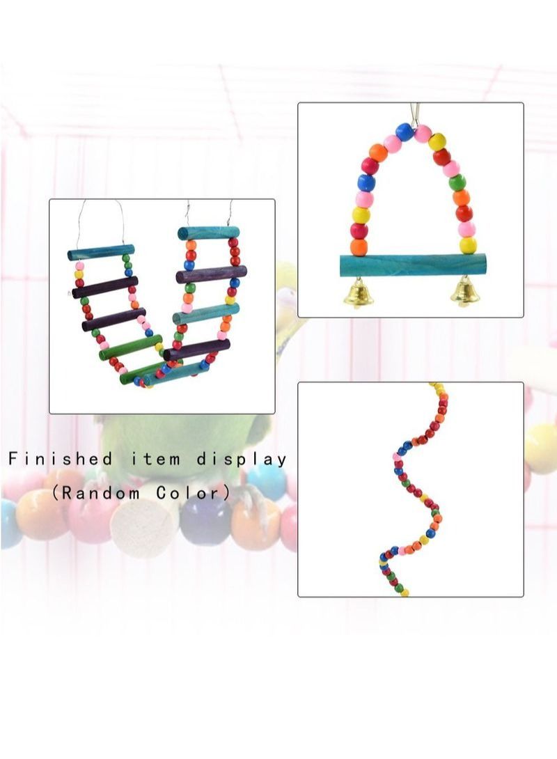 NIBEMINENT 29Pcs Diy Parrot Bird Swing Ladder Set - Image 3