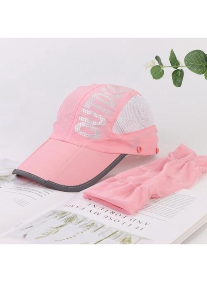 Generic Adjustable Folding Sun Cap Sun Protection Fishing Hat Baseball Cap with Removable Face Neck Cover Flap for Men and Women  - Image 2