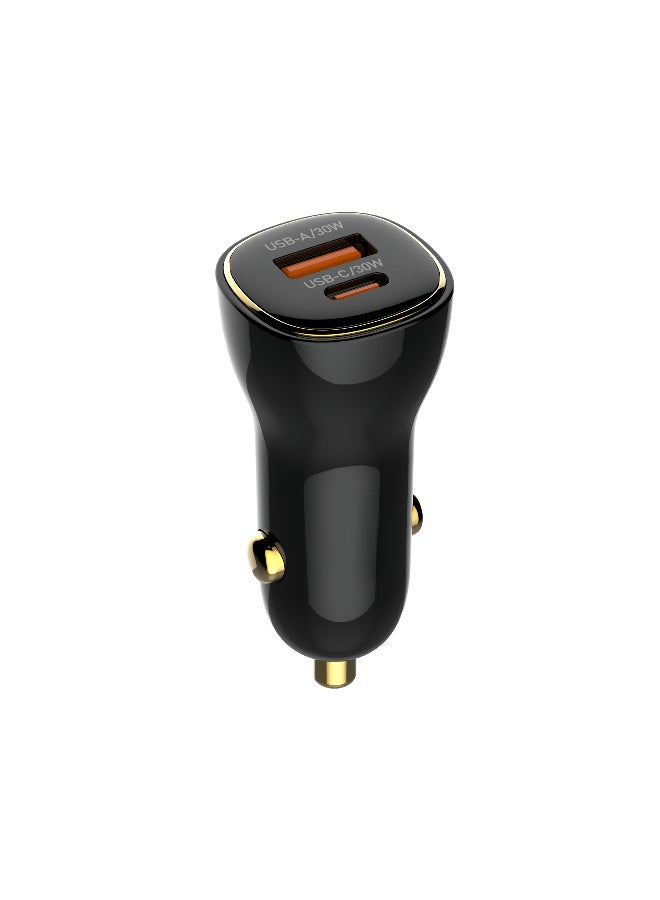 60W Car Charger Fast Charging Dual USB Car Plug Adapter Car Charger Type C Compatible - Image 1
