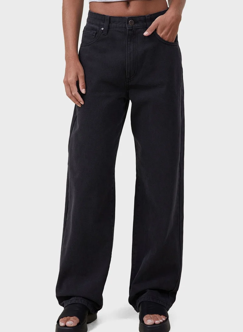 Cotton On High Waist Straight Jeans