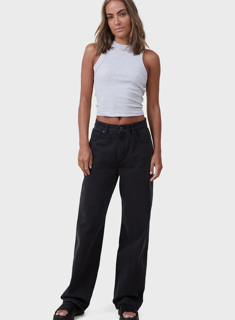 Cotton On High Waist Straight Jeans