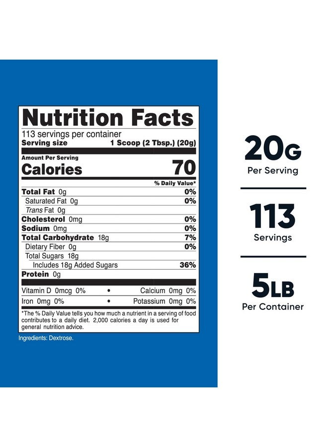 Nutricost Nutricost Dextrose Powder 5 LBS - Non-GMO, Gluten Free  - Image 1