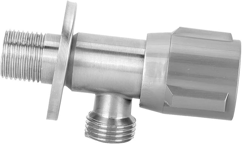 صمام زاوية من الفولاذ المقاوم للصدأ G1 2 بوصة خيطي من النوع الجداري للحمام والمرحاض - Image 4