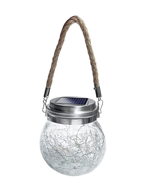Hanging Solar Light Outdoor Cracked Globe Light
