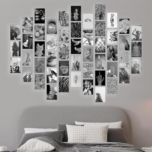 Y2K BOO Black and White Wall Art Prints - Modern Chic Wall Collage Kit, 50pcs 4x6 Photo Card Set for Trendy Room Decor, Glamorous Party Posters for Teen Girls Dorm & Bedroom - Image 5