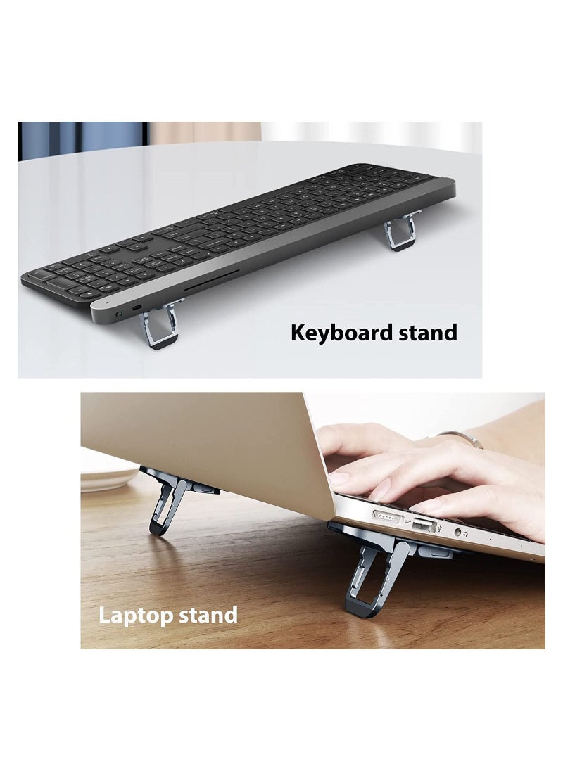 Keyboard Riser and Laptop Stand Adjustable Angles Computer Keyboard Stand for Desk, Laptop Feet for MacBook Pro/Air Galaxy Book Pro Surface 10-17 Inches Laptop