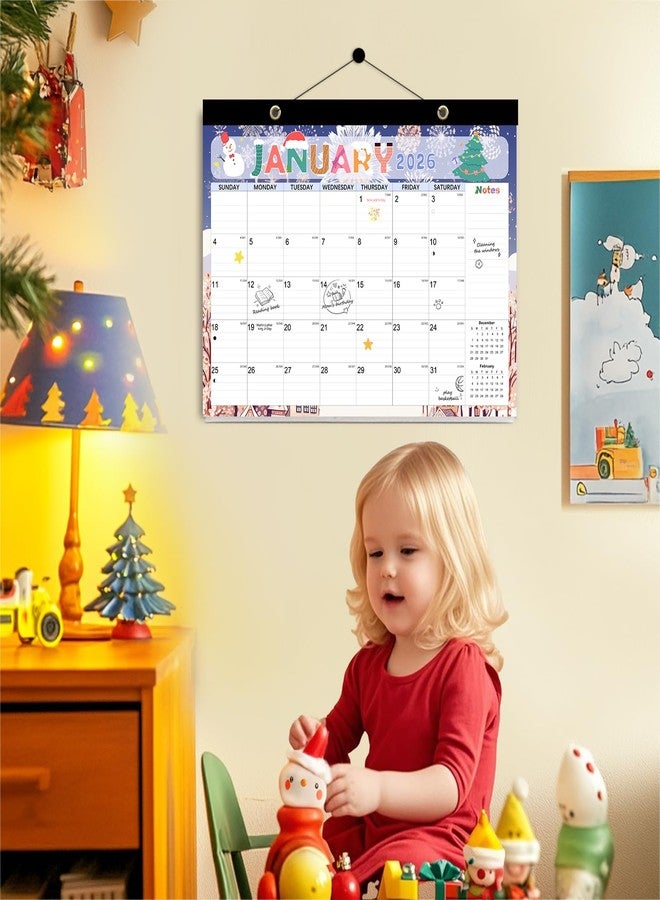 AECCN Desk Calendar 2026, Ample Space, Until June 2027 with Stickers, 17x12 Inch Large Seasonal Calendar 2026-2027 for Home, Office, Student and Teacher Supplies- Colorful - Image 5