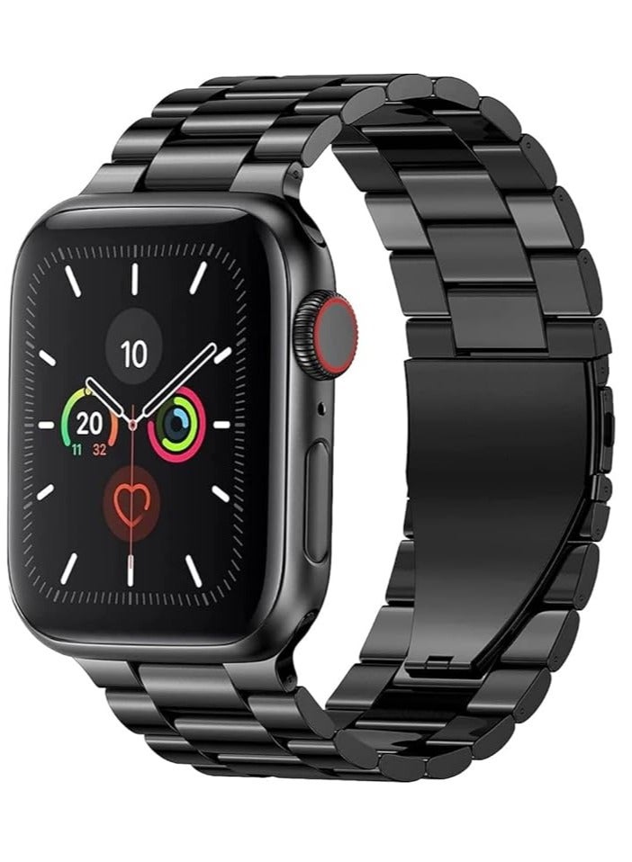 stainless steel band smartwatch replacement strap compatible with Apple watch Ultra iwatch Series 8/7/6/5/4/3/2/1 SE 38mm 40mm 41mm - Image 1