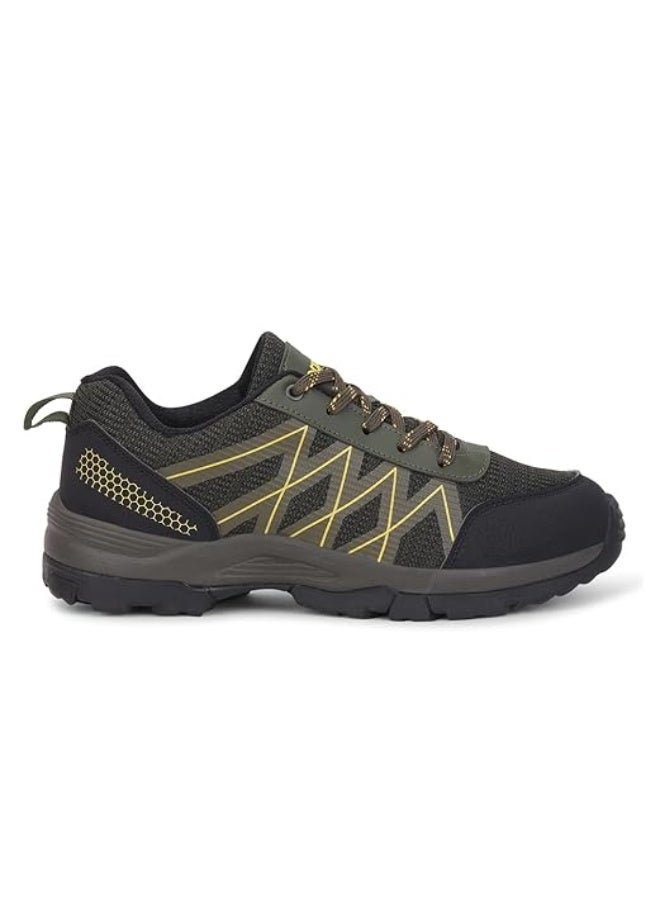 Liberty Leap7x MOUNTAIN2E Men Sports Lacing Running Shoes - Olive Green | Comfortable and Durable - Suitable for Lace-Up Walking, Gym, Jogging and Outdoor Shoes for Man - Cushioned Footbed - Image 4