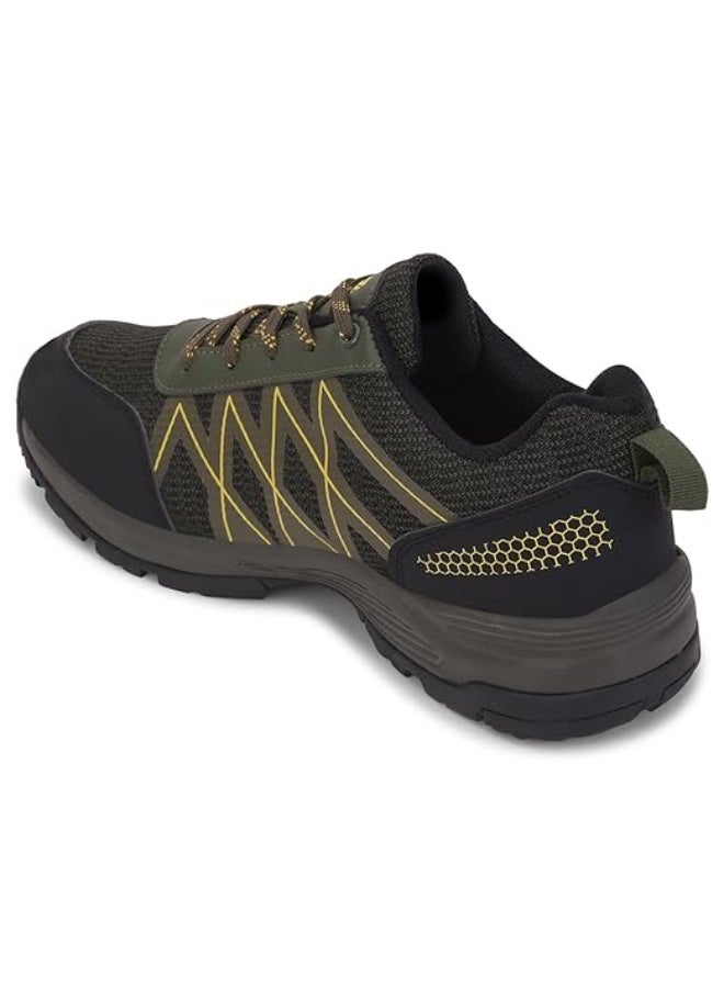 Liberty Leap7x MOUNTAIN2E Men Sports Lacing Running Shoes - Olive Green | Comfortable and Durable - Suitable for Lace-Up Walking, Gym, Jogging and Outdoor Shoes for Man - Cushioned Footbed - Image 2