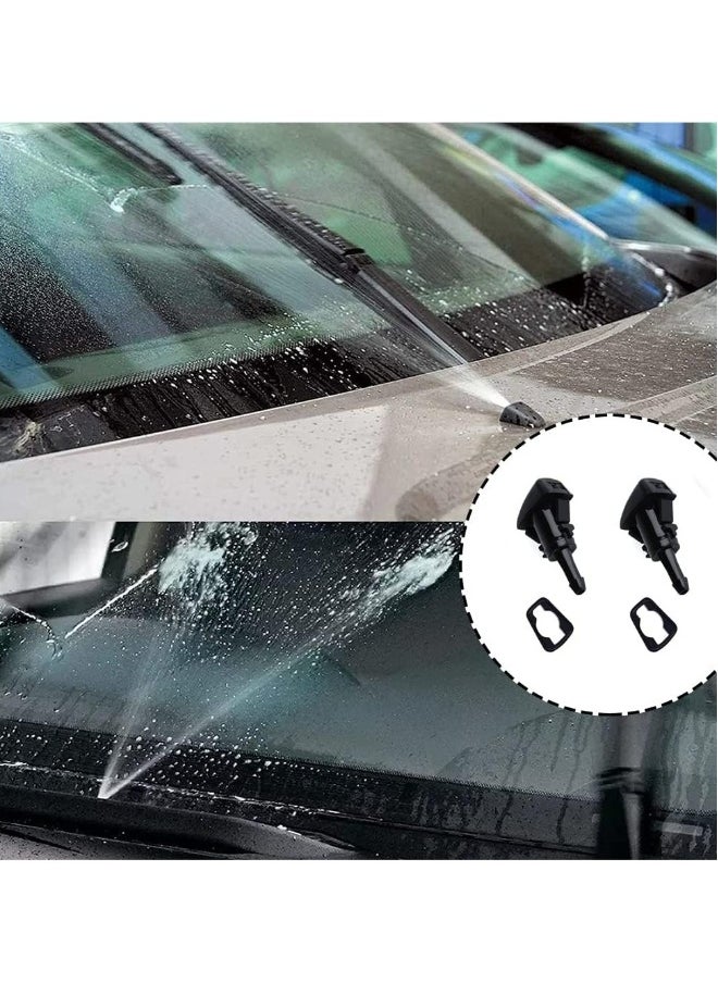 Topleo - 2PCS Front Windshield Washer Nozzles, Windshield Wiper Sprayer Nozzle Jet Kit Replacement for Chrysler, Dodge, Jp, Ram Replaces 4805742AB, 4805742AC, 5113049AA, 55077460AA, 5303833AA - Image 1