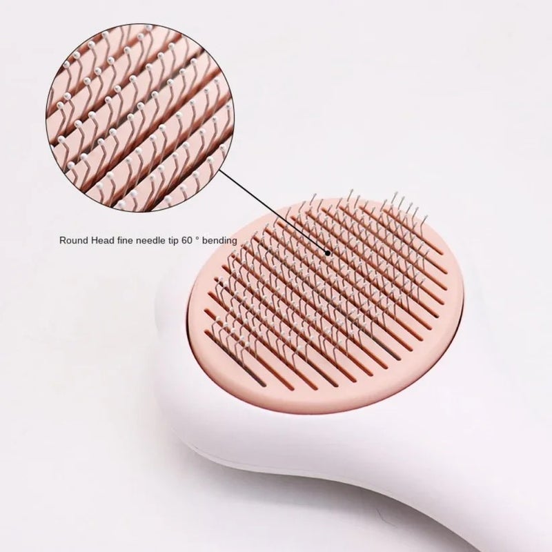 Y&D Cat Paw Pet Hair Removal Comb - One-Key Self-Cleaning Grooming Brush for Dogs, Cats, Rabbits - Shedding Tool & Brushes - Image 4