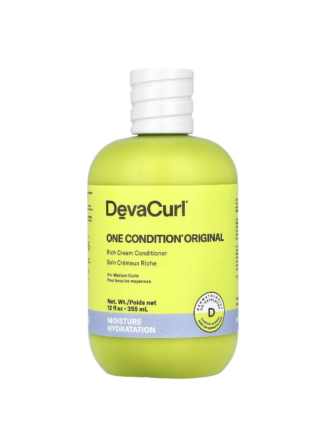DevaCurl DevaCurl, One Condition® Original, Rich Cream Conditioner, For Medium Curls, 12 fl oz (355 ml)  - Image 1