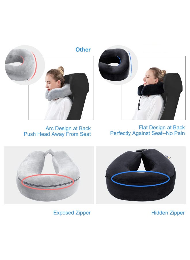 تانجبلب وسادة رقبة سفر مرتفعة ميمورى فوم  مناسبة للسفر مخدة طبية لدعم العنق مثالية للقراءة والنوم أثناء السفر الطويل والرحلات - Image 3