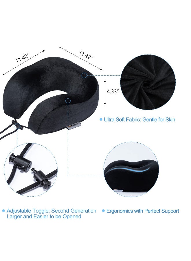 تانجبلب وسادة رقبة سفر مرتفعة ميمورى فوم  مناسبة للسفر مخدة طبية لدعم العنق مثالية للقراءة والنوم أثناء السفر الطويل والرحلات - Image 2