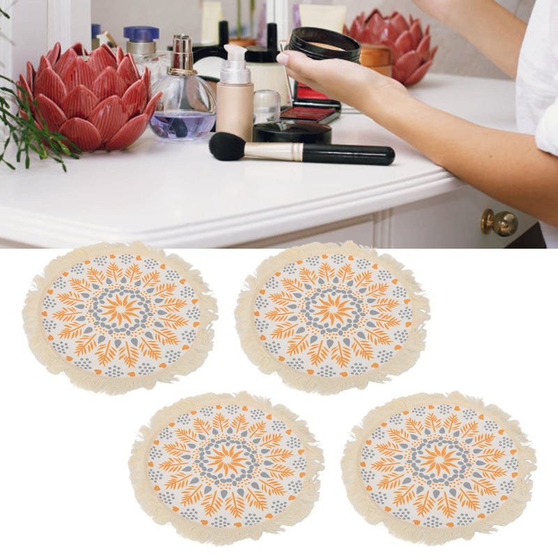 Boho Decorative Mat With Tassel Design Insulation Pad For Table Photo Shoot Props - Image 4
