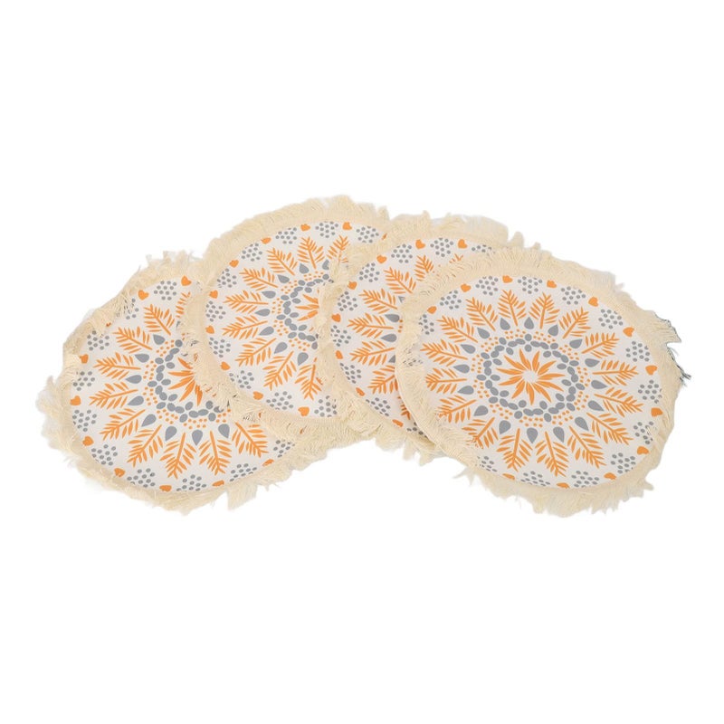Boho Decorative Mat With Tassel Design Insulation Pad For Table Photo Shoot Props - Image 3