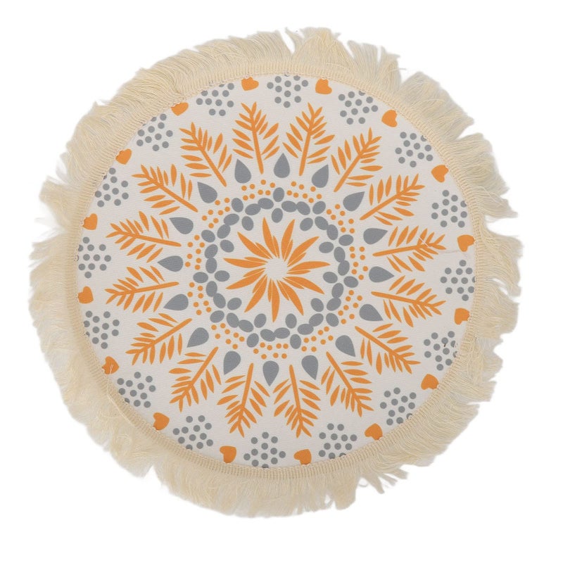Boho Decorative Mat With Tassel Design Insulation Pad For Table Photo Shoot Props - Image 5
