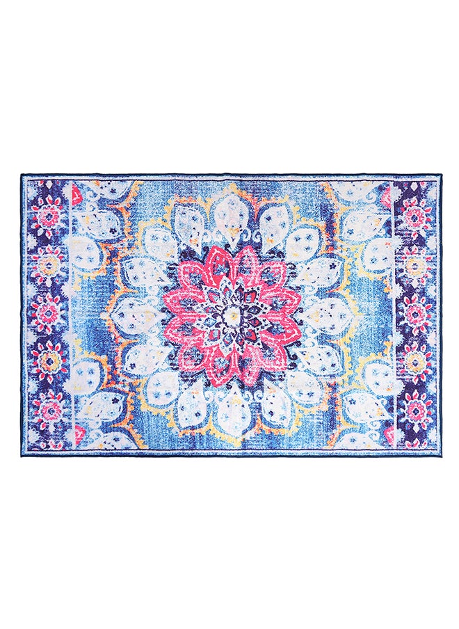 Status Contract - Floral Persian Rug with Anti Slip Backing Multicolor, Polyester, 152 X 213 Cm - Image 1