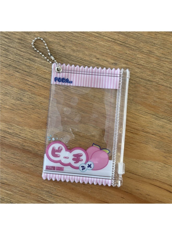 NIBEMINENT 1 - Piece Beautiful Girl And Beautiful BoyKpop Photo Card Holder Pendant Key Chain ID Badge Holder ID Card Holder Photo Card Protector for School ID Office ID Access Card for Women Girls - Image 1