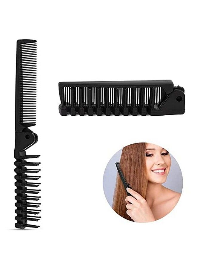 Mincer Antistatic Massage Foldable Pocket Hair Comb Brush Double Headed Travel Folding Hair Brush For Girl - Image 2