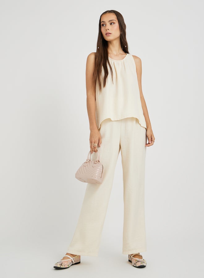 Take Two Take Two Solid Tank Top and Loose Fit Pants Co-Ords  - Image 1