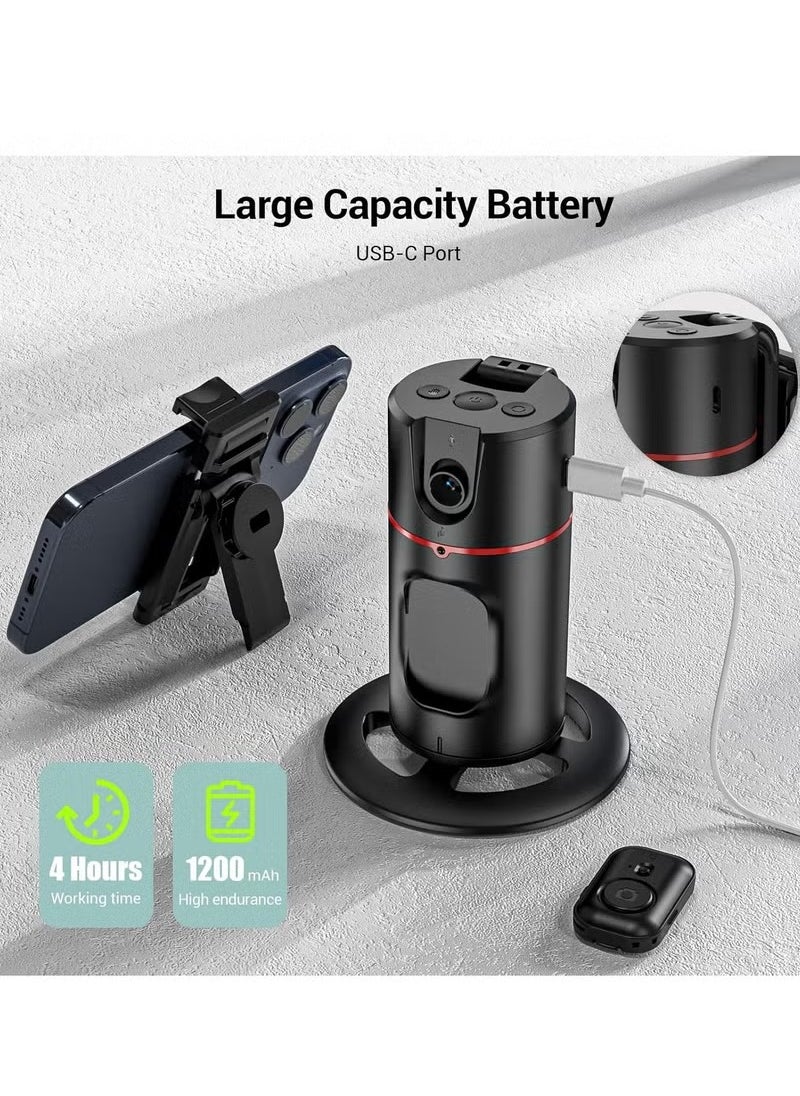 MIGOFAST Auto Face Tracking Tripod 360° Rotating  Auto Tracking Phone Holder with Remote & Gesture Control No App Required Smart Camera Stand for Vlog TikTok Live Video Recording  - Image 4